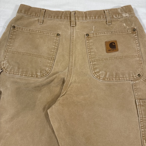 PANTS DOUBLE KNEE Carhartt B01 BRN Work Mens 34/34 Faded NO TAGS - Picture 7 of 8